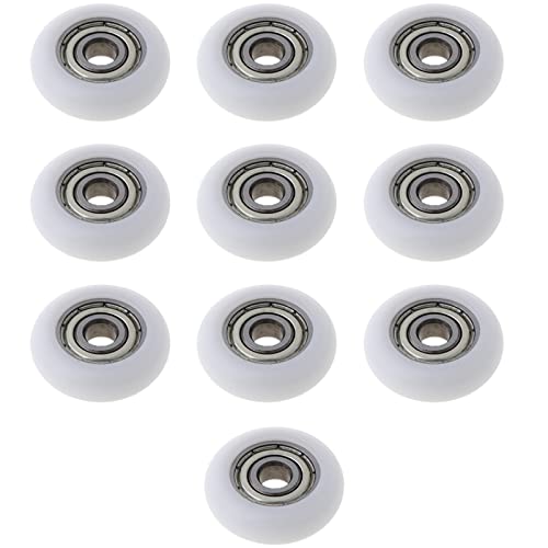 10 Pcs Nylon Kunststoff Runde Riemenscheibe Ersatz Schieberlager Rollerrad Duschraum Für Tür Und Fenster Nylon Schubladen Kunststoff von MLWSKERTY