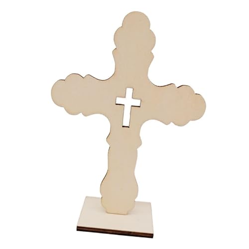 10 Pieces Unfertige Holzkreuze Für Mittelstücke Oder Dekoration Mit Ständen In Verschiedenen Optionen Kleine Holzkreuze von MLWSKERTY