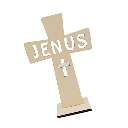 10 Pieces Unfertige Holzkreuze Für Mittelstücke Oder Dekoration Mit Ständen In Verschiedenen Optionen Kleine Holzkreuze von MLWSKERTY