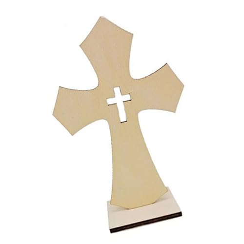 10 Pieces Unfertige Holzkreuze Für Mittelstücke Oder Dekoration Mit Ständen In Verschiedenen Optionen Kleine Holzkreuze von MLWSKERTY