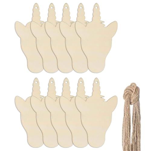 10 Stücke Holz Einhörner Unfertiger Leeres Holz Tierverzierungen Für Kunsthandwerk Mit Hängenden Seil Weihnachtsbaum Dekoration Ornamente 10 Stücke Holz Einhörner Unfertiger Leeres Holz Tierverzierungen Für Kunsthandwerk Mit Hängenden Seil Weihnachtsbaum Dekoration Ornamente von MLWSKERTY