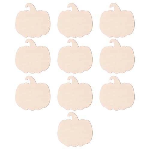 10pcs Holzkürbiskornament Für Halloween Und Thanksgiving Handwerksfarben Ausschnitten Handgefertigtes Festivalzubehör Indoor Outdoor Dekoration von MLWSKERTY