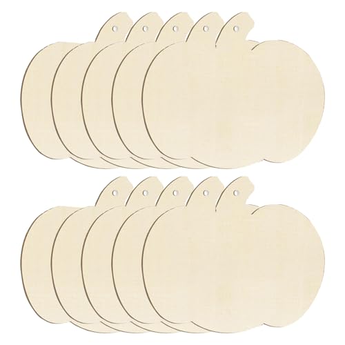 10pcs Holzkürbiskornament Für Halloween Und Thanksgiving Handwerksfarben Ausschnitten Handgefertigtes Festivalzubehör Indoor Outdoor Dekoration von MLWSKERTY