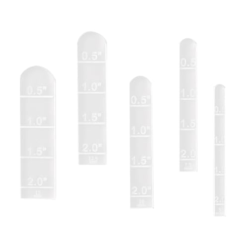 5 PCs Acryllineer Lehmbögen Lineal Mit Klarem Skala Flexible Gekrümmte Messwerkzeug Für Weiche Ton Und Handwerk von MLWSKERTY