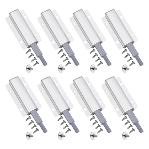 8pieces Magnetischer Druck Zu Offenen Türriegeln Für Schränke Und Schränke Mit Leistungsstarken Doppelfeder Zubehör Accessoire Easy Installion Schrankriegel von MLWSKERTY