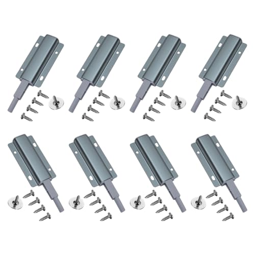 8pieces Magnetischer Druck Zu Offenen Türriegeln Für Schränke Und Schränke Mit Leistungsstarken Doppelfeder Zubehör Accessoire Easy Installion Schrankriegel von MLWSKERTY