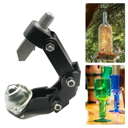Arcs Glasflaschenschneider-Werkzeug, tragbares schnelles Glasschneide-Set, quadratische & runde Flaschenschneidemaschine, Zubehör, tragbarer Glasschneider für Glasschneiden von MLWSKERTY
