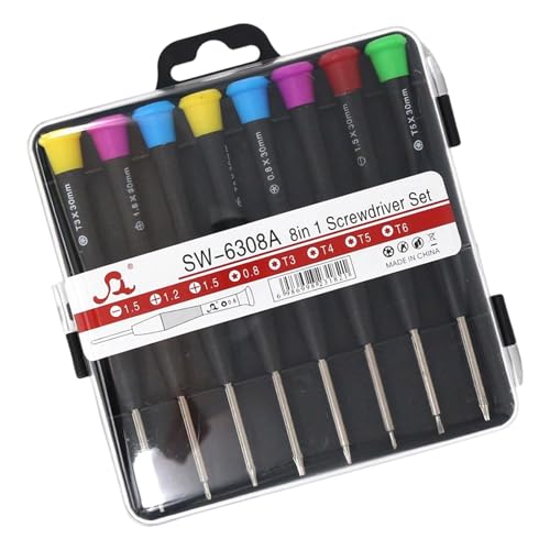 Beruf 8 Teiliges Magnetschraubendreher Kits Rotierende Kappen Design Für Enge Space Appliance Und Telefon Demontage 8PCS Nonslip Hand Tool Reparatur Kit von MLWSKERTY