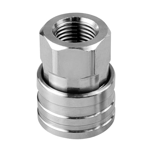 Druckreiniger Adapter Edelstahl 1/4 Hochdruckunterdrücker Schnellanschluss Rohrschlauchadapter von MLWSKERTY
