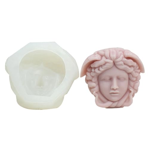 Frau Gesicht Kerze Formen Europäischer Stil Porträt Epoxid Silikon Formen Mythologie Charakter Skulptur Harz Frau Gesichtsform Handgefertigt Porträt Silikonform von MLWSKERTY