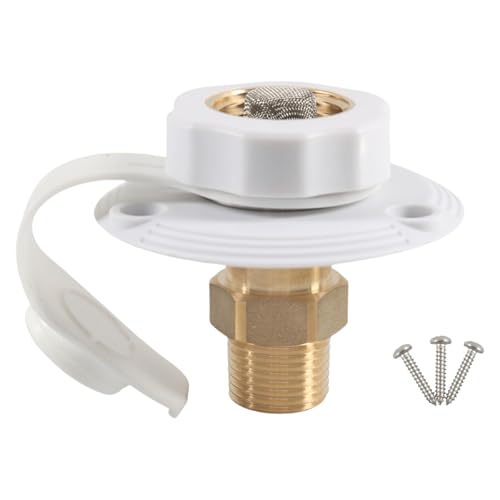 Freizeitfahrzeug Meeresanhänger Wasser Einlass Schwarz Mit Messingflansch Scheckventile Verhindert Backblumenschlüten Anschluss Wasserfüllung von MLWSKERTY