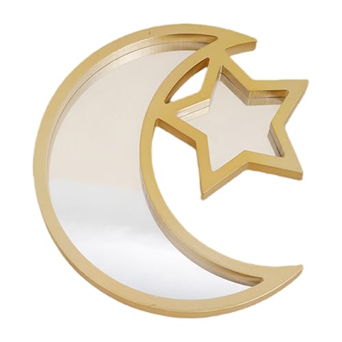 Goldfarbe Star Und Moon Tray Festival Tisch Dekore Für EID Servier Und Dekorationen Verbessern Festival Atmosphären Servierschalen Für Die Schale von MLWSKERTY