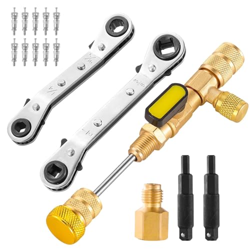 Hexagonal Bit Adapter Wrench Kits Mit Ventilkernen Und Kernenentfernungswerkzeug Zum Kühlen Von Systemen Und Klimaanlagen HLK Serviceschlüssel Mit Adaptern von MLWSKERTY