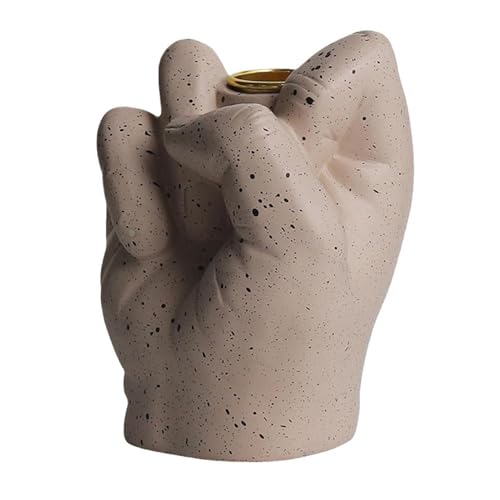 Lustige Mittelfinger Candlestick Party Harz Neuheit Geste Hand Kerze Leuchthalter Stand Bühnenraum Home Decor von MLWSKERTY