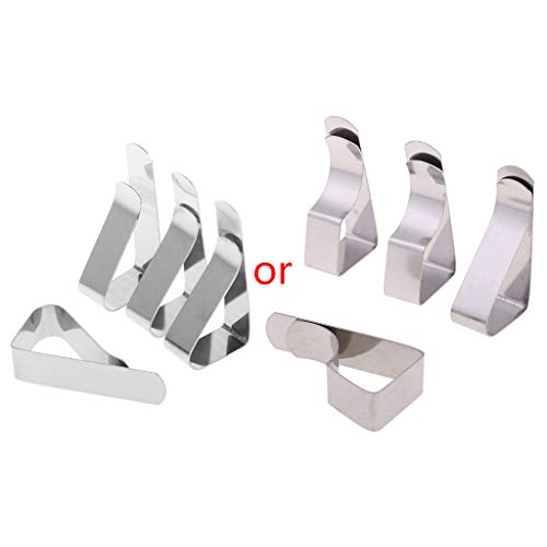 MLWSKERTY 4pcs Tischtuch Tischdecke Clip Klemmhalter Für Party Hochzeit Edelstahl Klemmclips Für Handwerk von MLWSKERTY