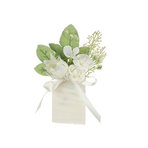MLWSKERTY Einzigartige Handgelenk Corsage Hochzeit Boutonniere Mädchen Armbänder Pin Ridesmaid Elegante Boutonniere Für Hochzeiten Knopfloch Künstliche Blumenstift von MLWSKERTY