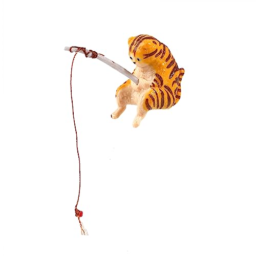 MLWSKERTY Fischereikatze Statue Fishtank Dekoration Aquarien Süße Katzen Landschaftsbau Dekorationen Fischhause Haus Ornament Landschaft Aquarien Landschaft Dekoration von MLWSKERTY