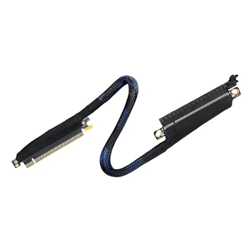 MLWSKERTY Hochgeschwindige 64GBS PCIE5.0 Graphics Risers Kabel 180 Grad Rotation Design Silberplattenanschlüsse Verbessert Die Kühlkoffer Kabelbewirtschaftung Risers von MLWSKERTY