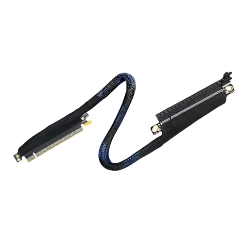 MLWSKERTY Hochgeschwindige 64GBS PCIE5.0 Graphics Risers Kabel 180 Grad Rotation Design Silberplattenanschlüsse Verbessert Die Kühlkoffer Kabelbewirtschaftung Risers von MLWSKERTY