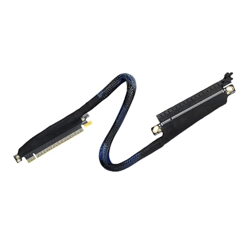 MLWSKERTY Hochgeschwindige 64GBS PCIE5.0 Graphics Risers Kabel 180 Grad Rotation Design Silberplattenanschlüsse Verbessert Die Kühlkoffer Kabelbewirtschaftung Risers von MLWSKERTY