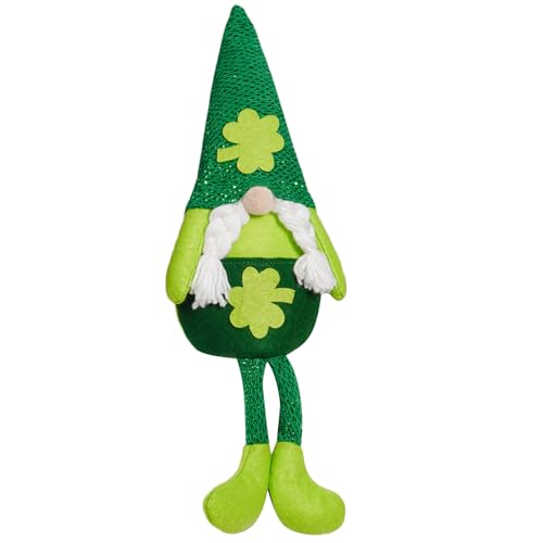 MLWSKERTY Irish Festival Dwarf Desk Ornament Plüsch Zwergdekoration Für Stufe Tray HOUS UND Garten Irish Festival Dekoration Fenster Display Accessoire von MLWSKERTY