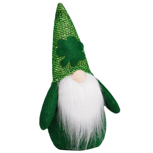 MLWSKERTY Irish Festival Dwarf Desk Ornament Plüsch Zwergdekoration Für Stufe Tray HOUS UND Garten Irish Festival Dekoration Fenster Display Accessoire von MLWSKERTY