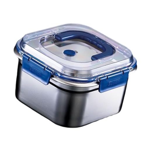 MLWSKERTY Leck Proof Edelstahl Lunchbox Food Storage Container Mit Durchscheinender Deckelküche Organisation Accessoires Stylish Blue Food Box von MLWSKERTY