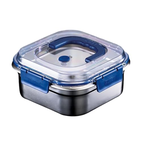 MLWSKERTY Leck Proof Edelstahl Lunchbox Food Storage Container Mit Durchscheinender Deckelküche Organisation Accessoires Stylish Blue Food Box MLWSKERTY Leck Proof Edelstahl Lunchbox Food Storage Container Mit Durchscheinender Deckelküche Organisation Accessoires Stylish Blue Food Box von MLWSKERTY