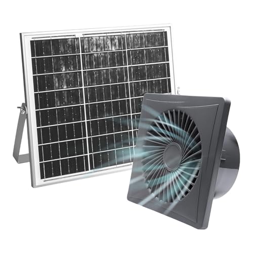 MLWSKERTY Solarabluftlüfter 12V 12W Ventilator Solarpanel Power Lüfter Luftauszug Für Dachhauslüftungsluftluftabzug Solar Abgase Lüfter von MLWSKERTY