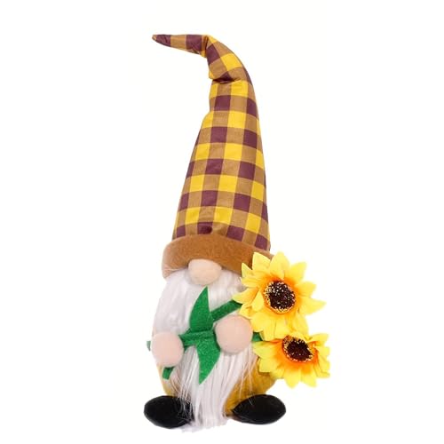 MLWSKERTY Sonnenblumen Dekorationen Figurine Urlaub Schwedisch Tomte Skandinavier Plushie Nation von MLWSKERTY