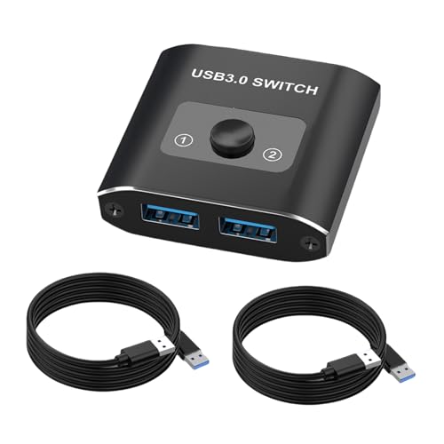 MLWSKERTY USB Switcher Box 2 PCs Freigabe 1 USB Gerät Für Den Drucker Scanner Einfache Installation Für Tastaturmausdrucker Und Scanner von MLWSKERTY
