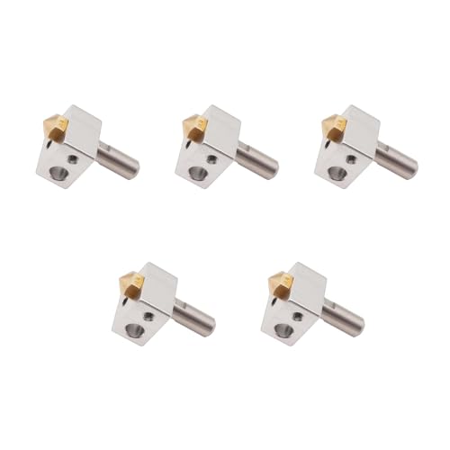 MLWSKERTY Verbesserte Version 1 Packung Heizblock 3D Drucker MK10 Heizblock Kupfer Für 3D Drucker MK10 Hotend Düsenhals M7-Gewinde Aluminium Heizblock von MLWSKERTY