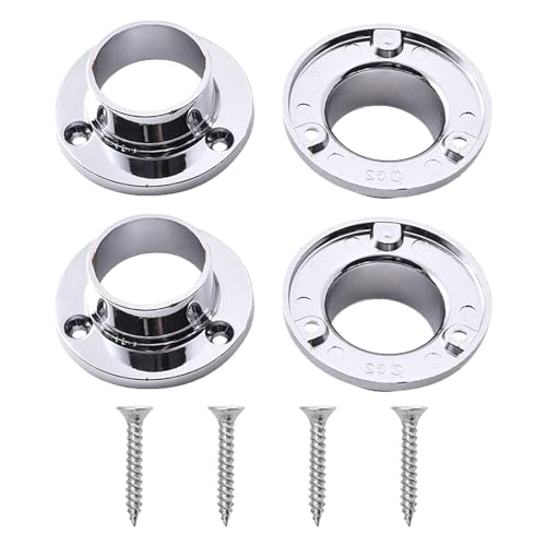 Metallrohranschlüsse Ardrobe Flanschstecker Schrankgelenk Zur Garderobeunterstützung In House & Commercial Use Easy Installation Closet Brackets von MLWSKERTY