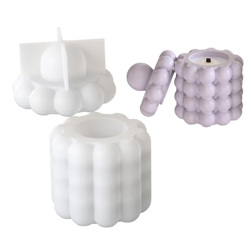 Silikonglasharzformen Mit Deckelschmuck Aufbewahrung Box Formen Kerzengefäße Schimmelpilze Epoxidgussform von MLWSKERTY