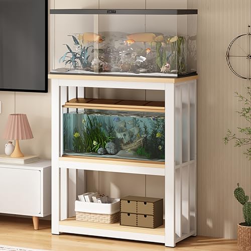 AquarienstäNder AquariumstäNder 3-stufiges Großes Aquarium-Aufbewahrungsregal, 40 50 55 Cm 60 65 70 80 90 100 120 Cm Langer Reptilien-Aquariumständer – Robuste Vivarium-Züchtertank-Halterung(#A,100x50 von MLYAYE