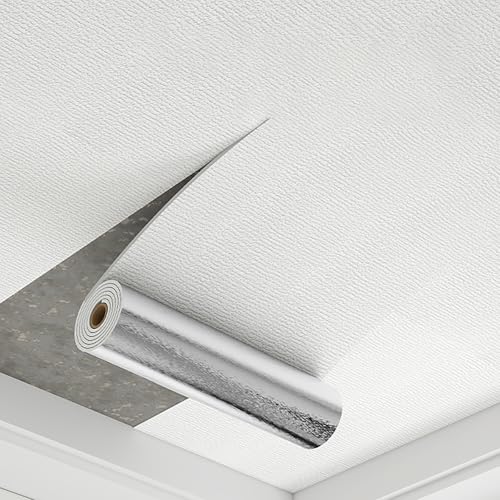 MLYAYE Deckenpaneele Deckenplatten Drop Ceiling Decorative Covers Self-Adhesive, Peel and Stick Foam Wainscoting Panels, Prevent Breakage - Reusable, Basement Garage Porch Ceiling Tiles Sticker(10m) von MLYAYE