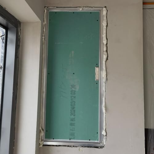 Revisionsklappe Trockenbau Aluminium-Revisionstür 400 x 400, 500 x 500, 600 x 600 mm mit Gipskartonplatte, kommerzielle unsichtbare Inspektionsluke mit Griff für Sanitär/Elektrik/Alarm/Reparatur(24x71 von MLYAYE