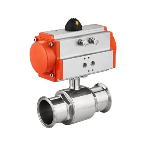 DN8 DN10 DN15 DN20 DN25 Kugelhahn Zweiteiliger Tri-Clamp-Ferrule-Typ Hohe Plattform 304 Doppeltwirkender Zylinder(63mm) von MLYHQFMV