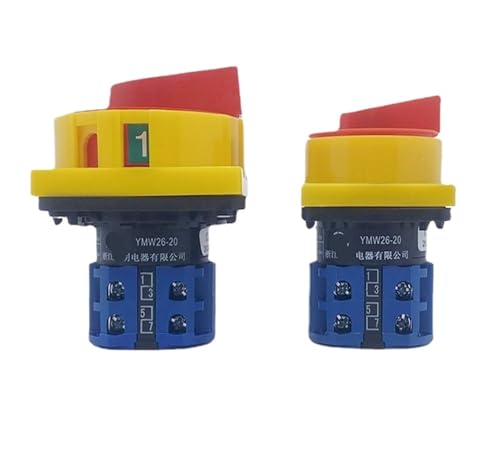 MLYHQFMV 1 stücke LW26GS-20/04-2 Nockenschalter Zwei Positionen Vorhängeschloss Umstellung Drehschalter Isolator Selector 20A 690 V(Large Panel) von MLYHQFMV