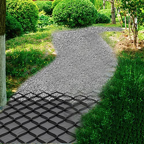 Kiesgitter Kiesmatten Kieswaben Stabilisator-Geogitter für Garten/Einfahrt/Gehweg – 5 cm erweiterbare Waben-HDPE-Geo-Netze, durchlässiges Hochleistungs-Geogitter für Untergrundarbeiten, 2 m/ 3 m/ 5 m/ von MLYY