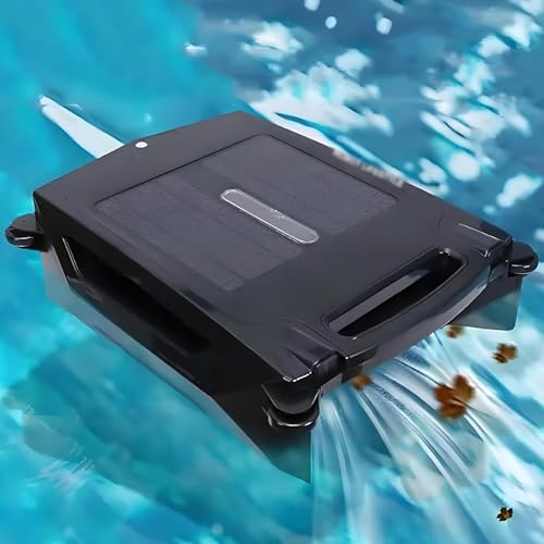 Automatischer Poolroboter-Reiniger, Solar-Pool-Skimmer mit bürstenlosem Motor, Abfallsammlung, Lichtanzeige, automatische Hindernisvermeidung für Schwimmbäder von MLYYYDSS