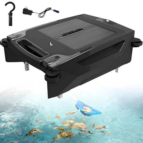 Automatischer kabelloser Pool-Skimmer-Roboterreiniger – Solar-/Batteriebetrieben + schnelle/normale Geschwindigkeit, Pool-Staubsauger mit automatischer Hindernisvermeidung von MLYYYDSS