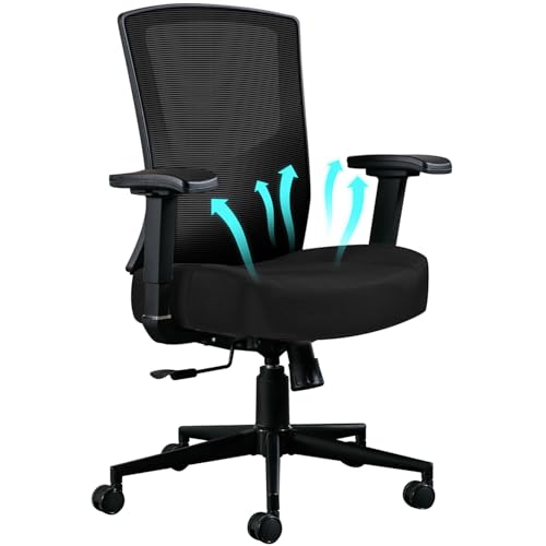 Bürostuhl Ergonomisch 200KG Schreibtischstuhl, Hoher Rücken Ergonomischer Stuhl Drehstuhl hat 2D Verstellbare Lordosenstütze, 105°Schaukeln Computerstuhl Mesh-Stuhl Bürostuhl Ergonomisch 200KG Schreibtischstuhl, Hoher Rücken Ergonomischer Stuhl Drehstuhl hat 2D Verstellbare Lordosenstütze, 105°Schaukeln Computerstuhl Mesh-Stuhl von MLYYYDSS