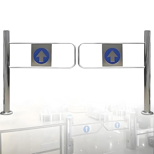 Eingangs- und Ausgangstür aus Edelstahl mit Pfostenmontage, links und rechts automatische Rückprall-Schwingtor-Einwegtür, für Bibliotheksgeschäfte, Einkaufszentren, Import- und Export 150x100cm von MLYYYDSS