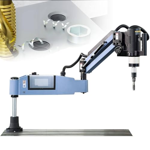 Elektrische Gewindeschneidmaschine M3-M16 Vertikale Servo-Gewindeschneidbohrmaschine 600 W Stufenlose Geschwindigkeit Intelligente CNC-Desktop-Schwenkarm-Automatik-Gewindeschneidmaschine von MLYYYDSS