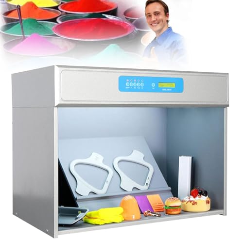 Farbbeurteilungsschrank, Beurteilungsschrank mit 4/5/6 Lichtquellen, Multifunktionaler Labor-Farbabstimmungs-Leuchtkasten für den Textildruck,4lightsources von MLYYYDSS