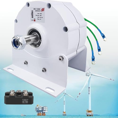 Permanentmagnet Generator mit Gleichrichter 12V 24V 48V niedrige Geschwindigkeit 3-Phasen gearless Synchronor Dynamo für Windkraftanlge Wasserturbine mit Sockel,12000W-24V von MLYYYDSS