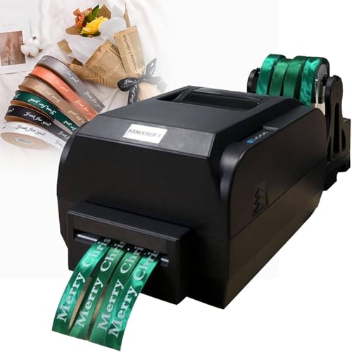 Satinbanddrucker, digitaler Bandetikettendrucker, Etikettendrucker für Lanyard-Textilfolienprägung, unterstützt über 50 Sprachen zum Verpacken von Geschenken von MLYYYDSS