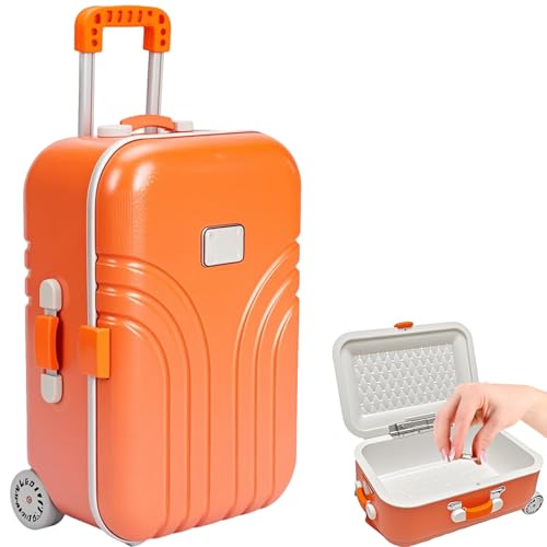 Kreative Koffer Spardose | Niedlicher Simulation Reisekoffer Sparschwein (Orange) von MLZTINGR