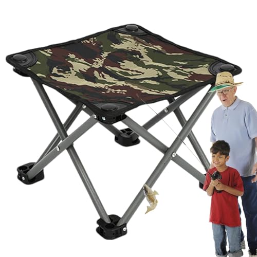 MLqkpwy Campinghocker - Tragbarer Campingstuhl Klapphocker - Faltbarer Angelstuhl mit Tragetasche für Wandern, Camping, Picknick von MLqkpwy